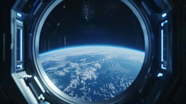 Tier One- Explorer- Looking At Earth Through Rocket Window